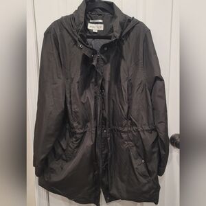 Sz 3X Black Ava & Viv Water Resistant Raincoat